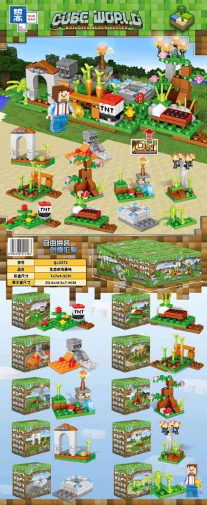 ZHEGAO QL0572 Minecraft: Ecological Farm Base 0