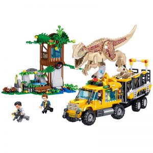 ZHEGAO QL1720 Dinosaur World: Tyrannosaurus Transport Truck 0