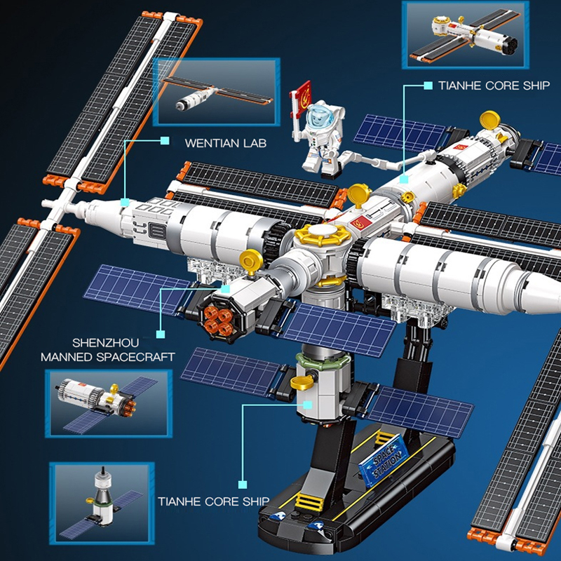 JIESTAR 58006 Space Model Tiangong Space Station 2 - ZHEGAO Block