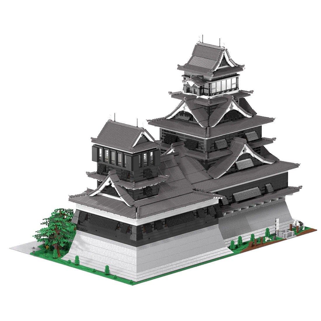 kumamoto castle model street view moc bu main 1 - ZHEGAO Block