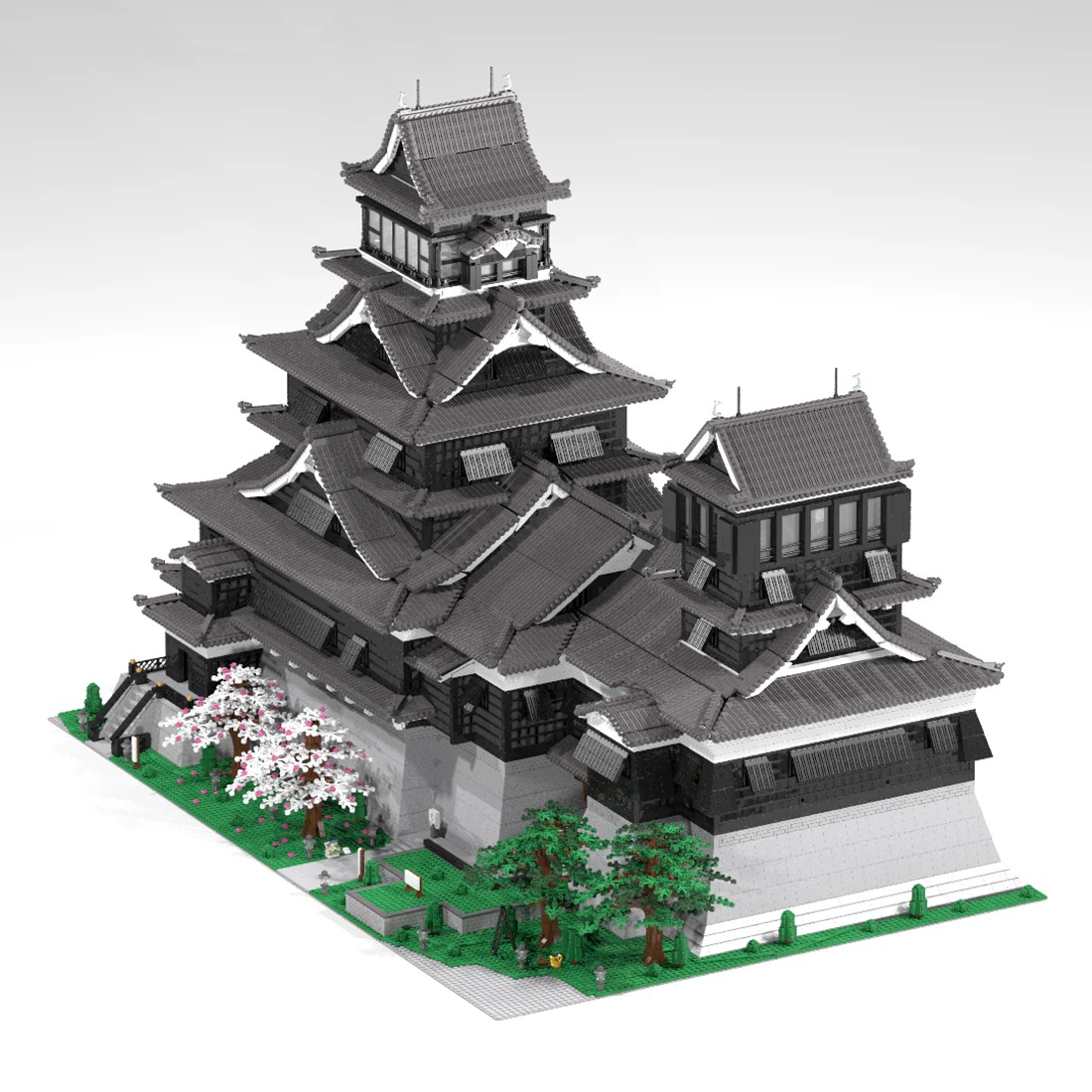 kumamoto castle model street view moc bu main 3 - ZHEGAO Block