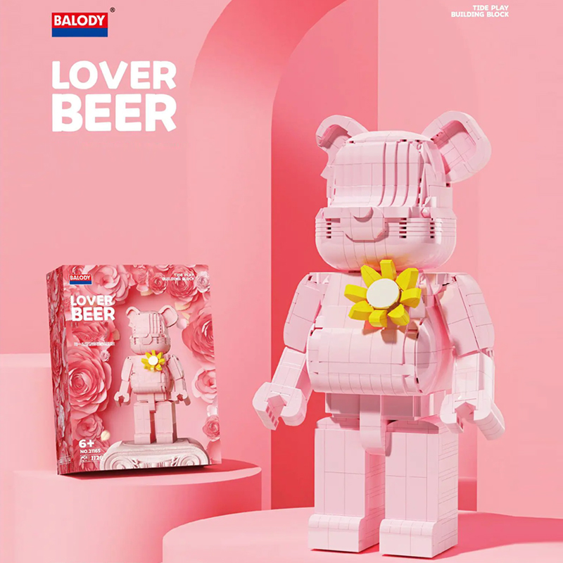 BALODY 21165 Creator Idea Pink Lover Beer 5 - ZHEGAO Block