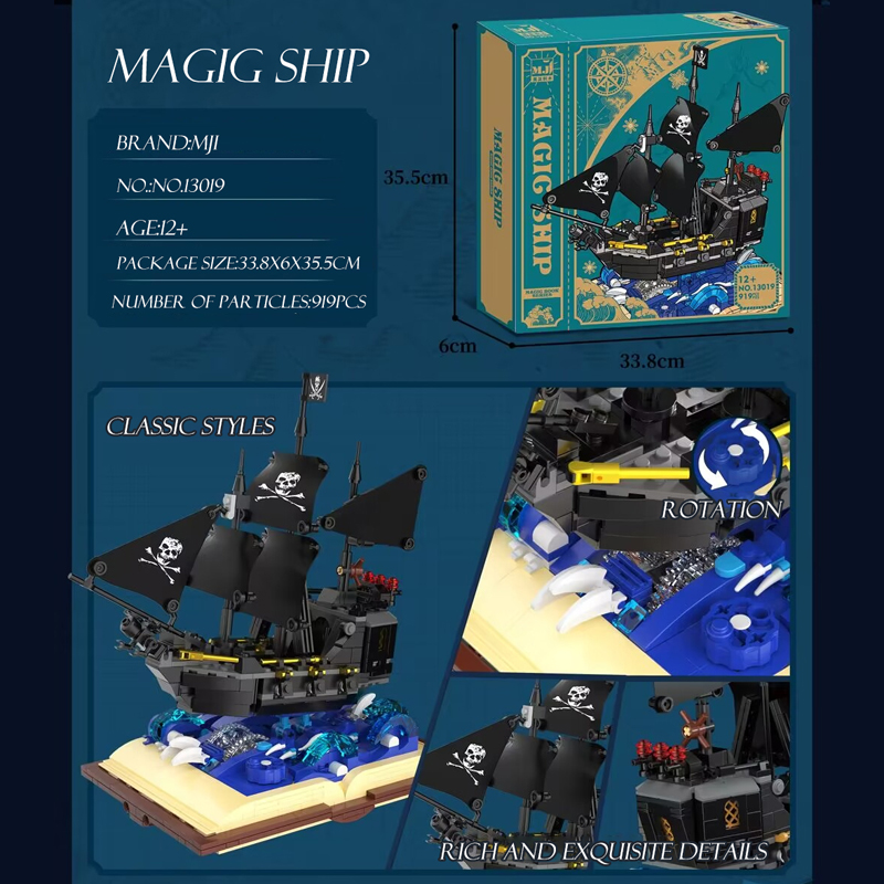 MJI 13019 Pirates Adyenture Ship Book 1 - ZHEGAO Block