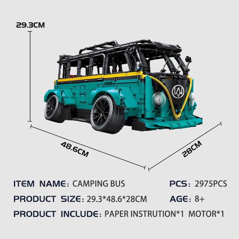 CACO C021 Low Pitched Camping Bus 1 - ZHEGAO Block
