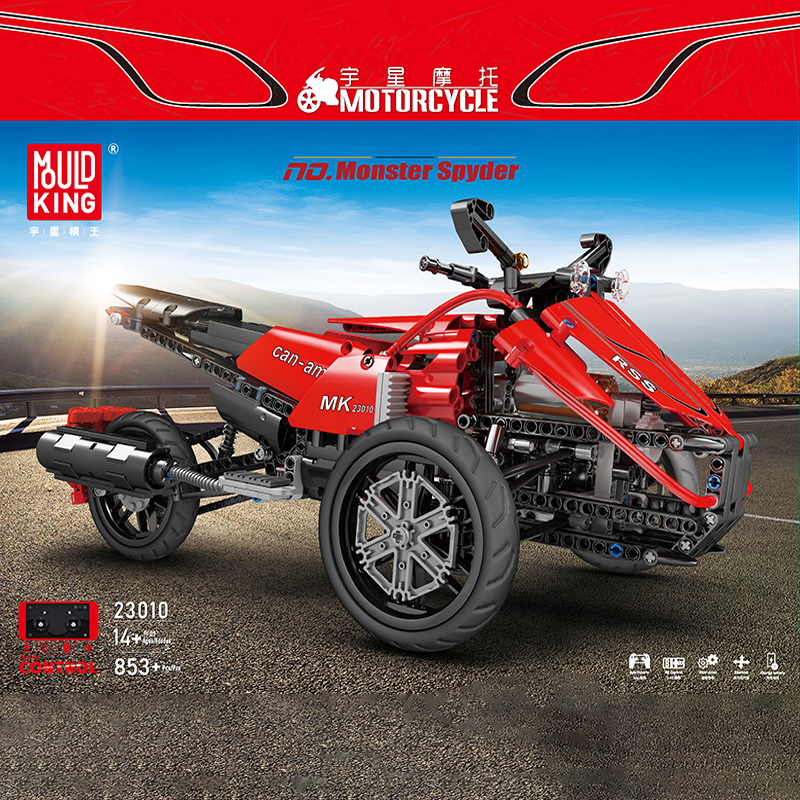 Mould King 23010 Monster Syder Motorcycle 4 - ZHEGAO Block