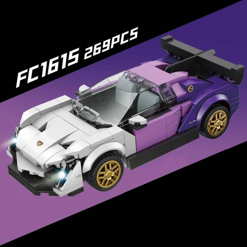 Forange FC1615 Speed Champions Purple Racer Car 3 - ZHEGAO Block
