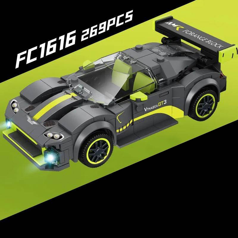 Forange FC1616 Speed Champions Grey Racer Car Building Blocks 269±pcs 1 - ZHEGAO Block
