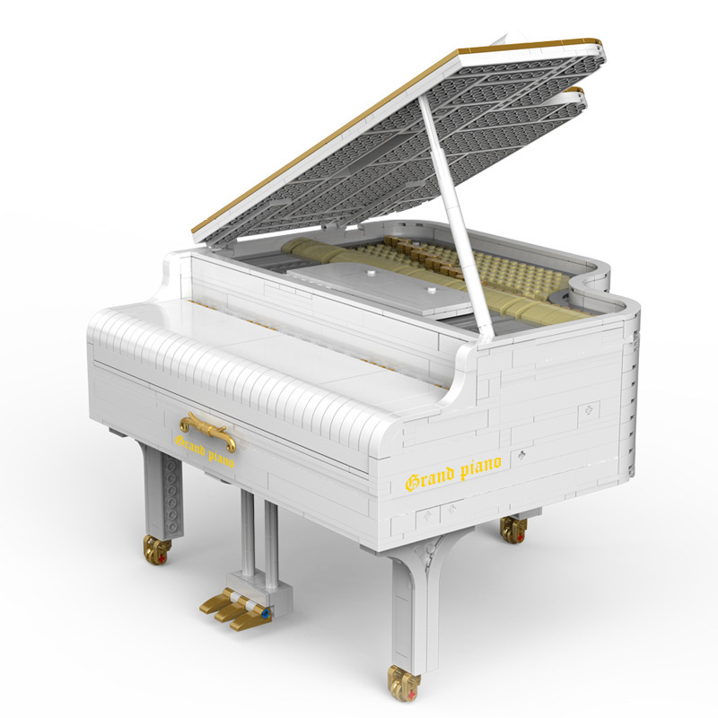 HAPPY BUILD YC 21003 White Dreamer Piano With Motor 2 - ZHEGAO Block