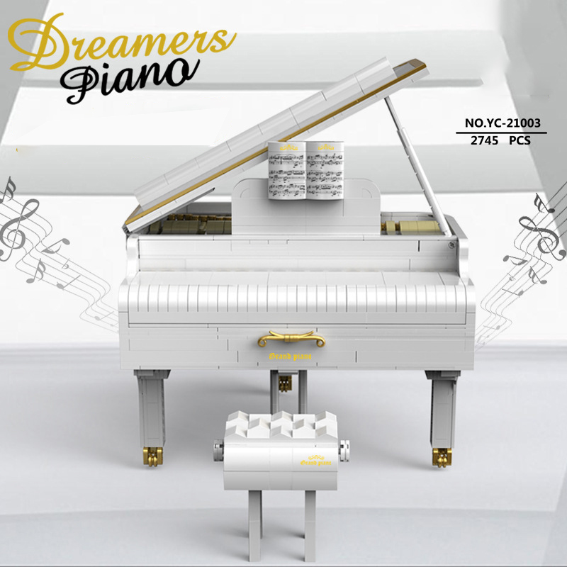 HAPPY BUILD YC 21003 White Dreamer Piano With Motor 5 - ZHEGAO Block