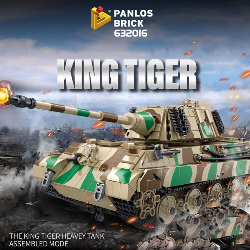 King Tiger Heavy Tank With Motor 5 - ZHEGAO Block
