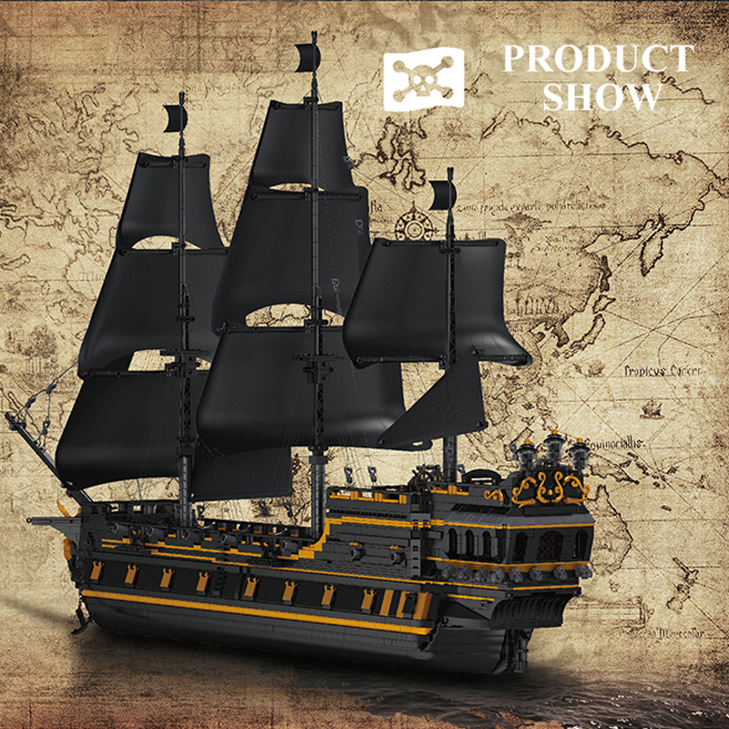 Mould King 13186 Pirates Black Pearl Ship B.P Ⅱ 3 - ZHEGAO Block