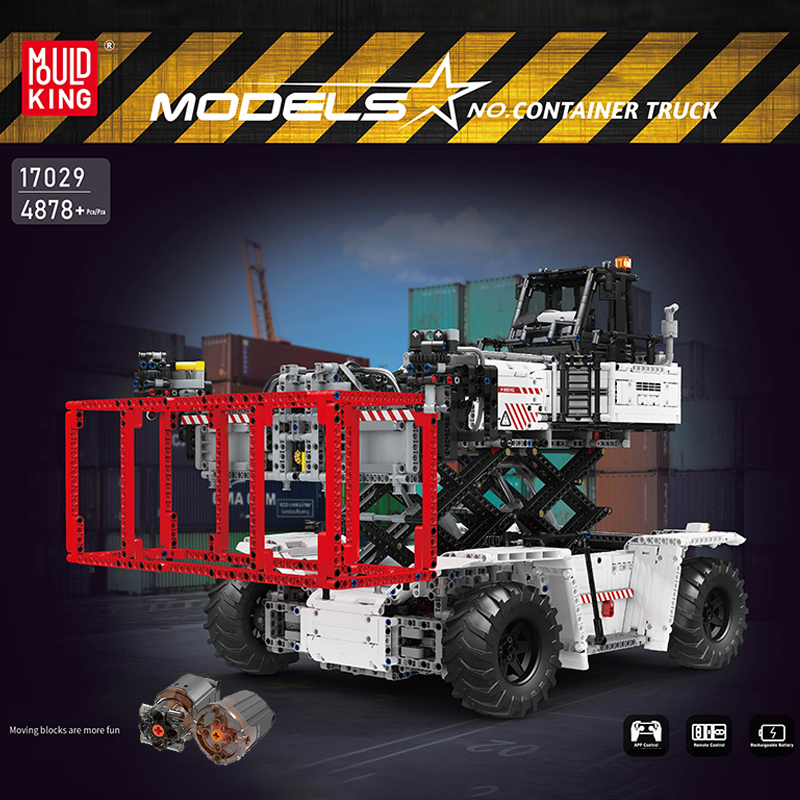 Mould King 17029 Motor White Container Truck 5 - ZHEGAO Block