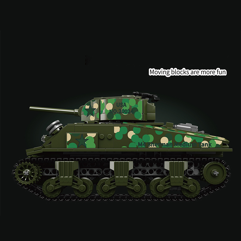 Mould King 20024 Sherman Tank 1 - ZHEGAO Block