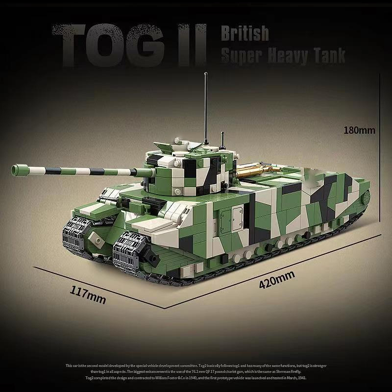 QUANGUAN 100241 Military Britsh TOG II Super Heavy Tank 1 - ZHEGAO Block