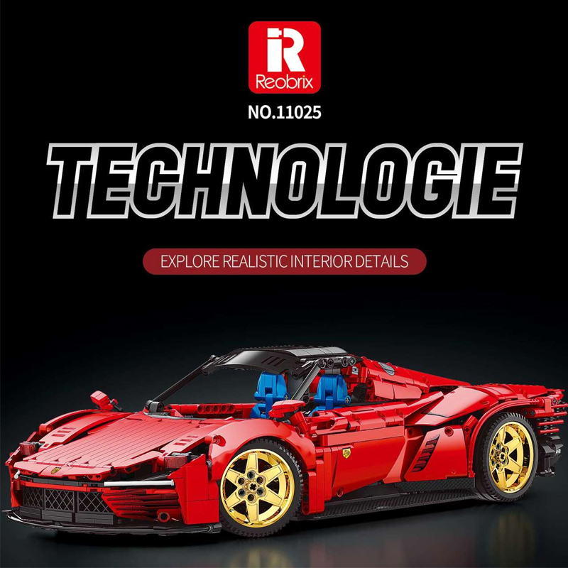 Reobrix 11025 Ferrari Daytona SP3 Sports Car 4 - ZHEGAO Block