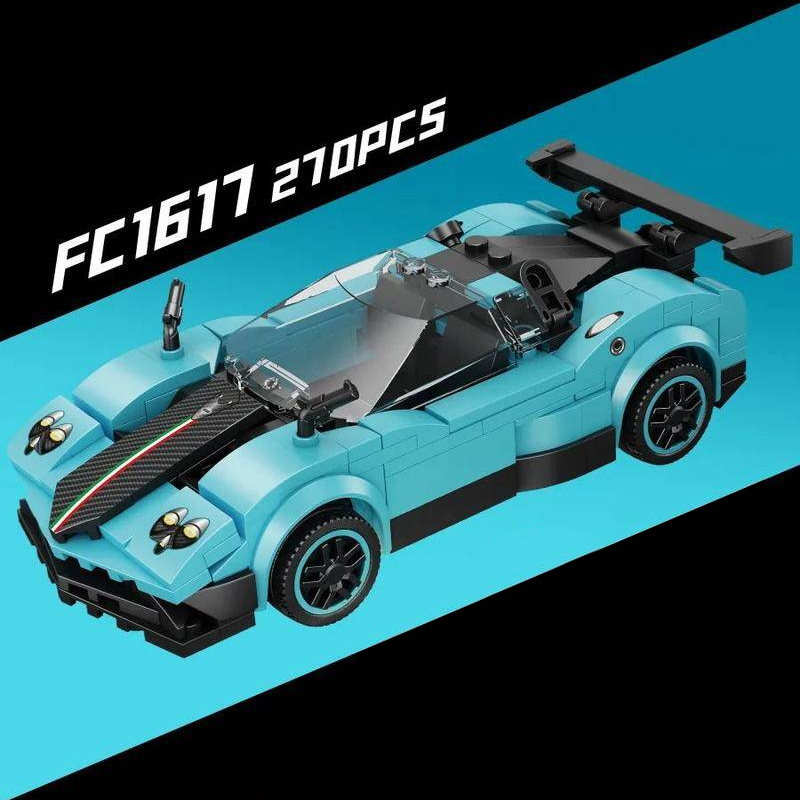 Speed Champions Blue Racer Car 3 - ZHEGAO Block