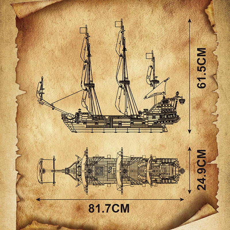 MOULD KING 13109 Pirates of QA Ship 4 - ZHEGAO Block