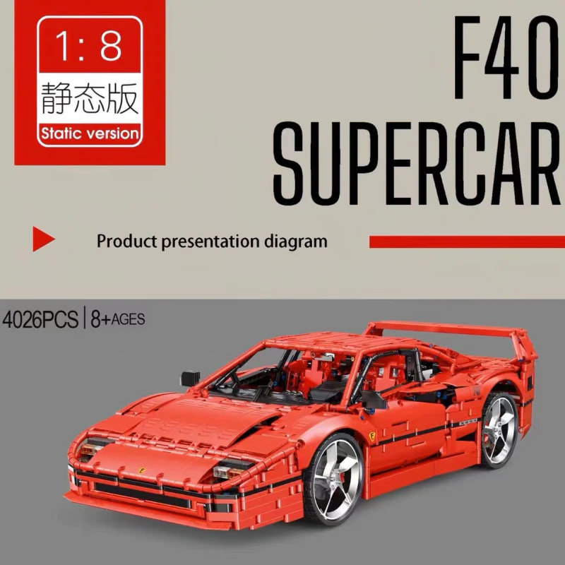 Small Angle X001 Ferrari F40 6 - ZHEGAO Block