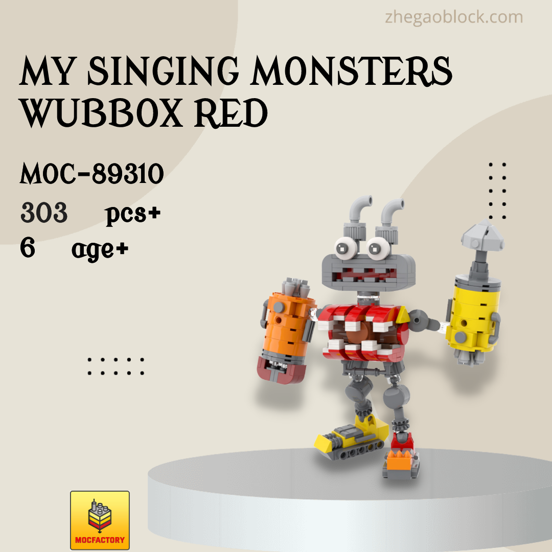 MOC Factory 89310 My Singing Monsters Wubbox Red Movies and Games