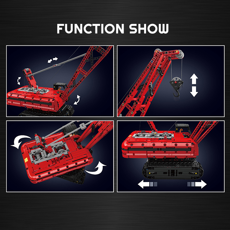 Mould King 15070 Motor Red Crawler Crane 4 - ZHEGAO Block
