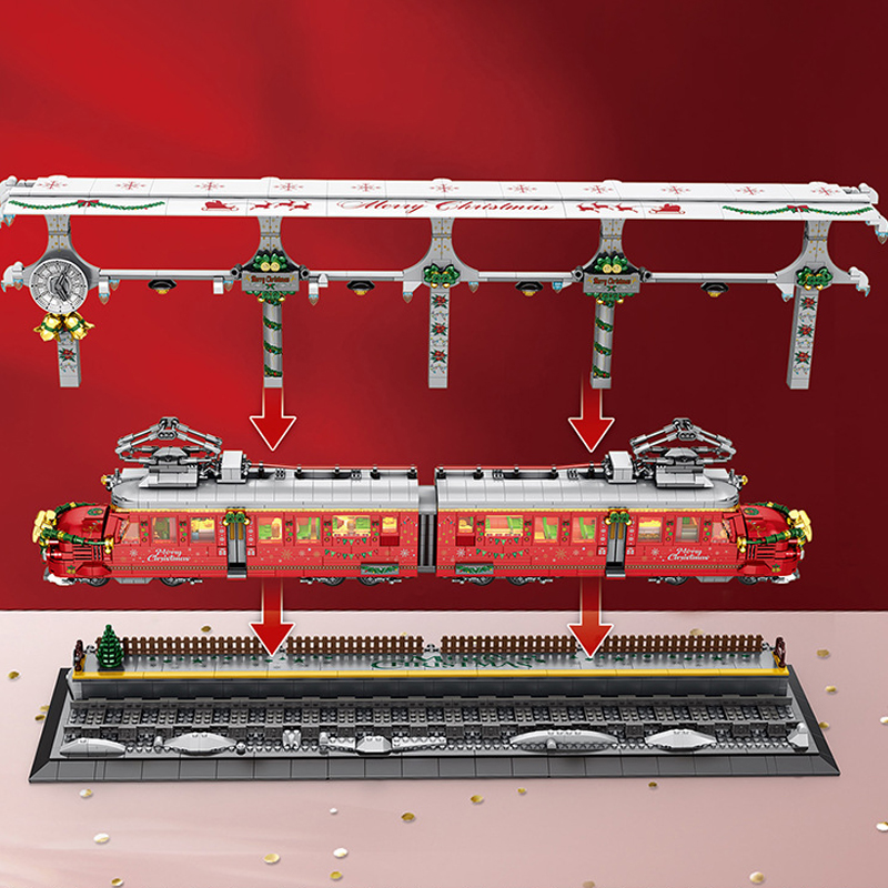 Reobrix 66034 Christmas Train 4 - ZHEGAO Block