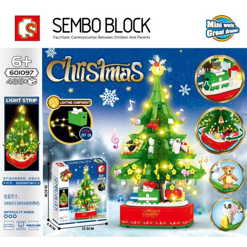 SEMBO 601097 Christmas Tree 3 - ZHEGAO Block