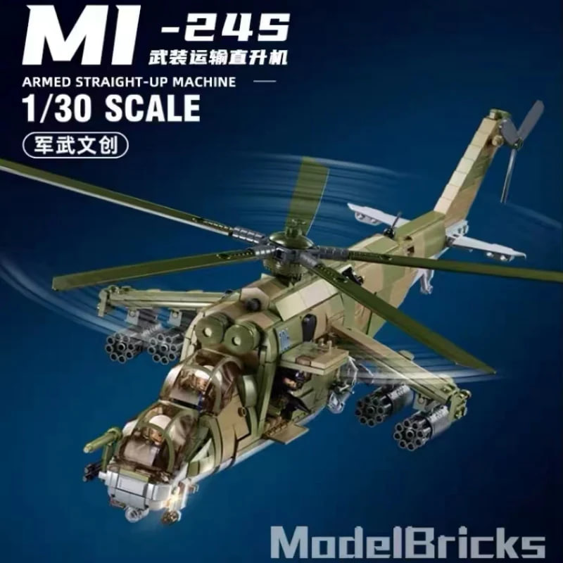 SLUBAN M38 B1137 MI 24S Armed Transport Helicopter 3 - ZHEGAO Block