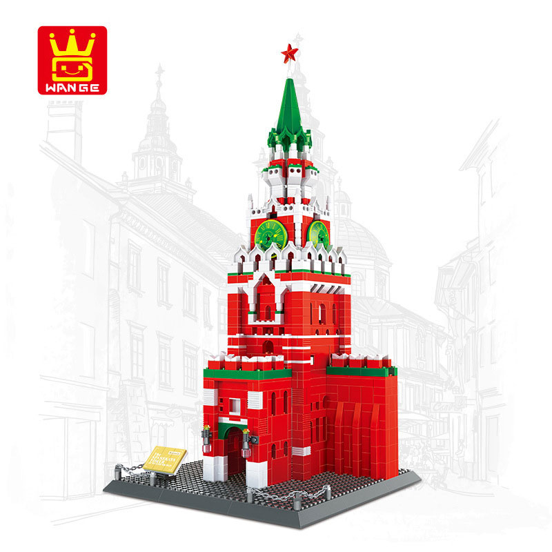 Wange 5219 The Spasskaya Tower of Moscow Kremlin 1 - ZHEGAO Block