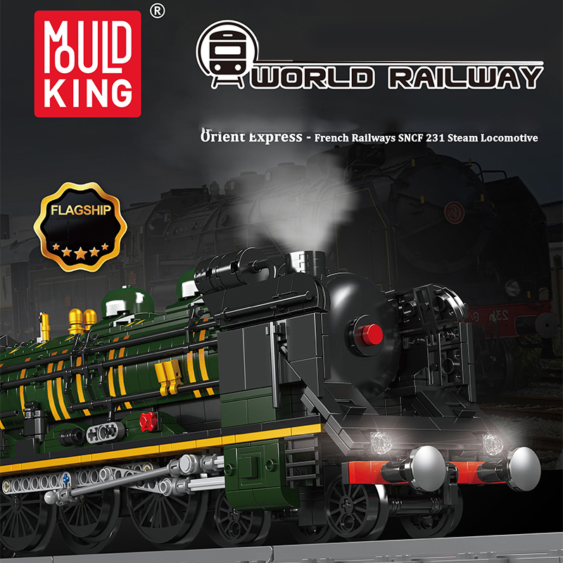 Mould King 12025 Orient Express French Railways SNCF 231 Steam Locomotive Train With Motor 1 - ZHEGAO Block