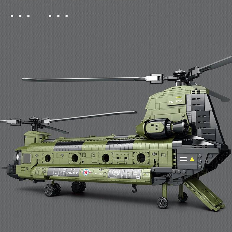 Reobrix 33031 CH 47 Heavy Multi Functional Transport Helicopter 4 - ZHEGAO Block