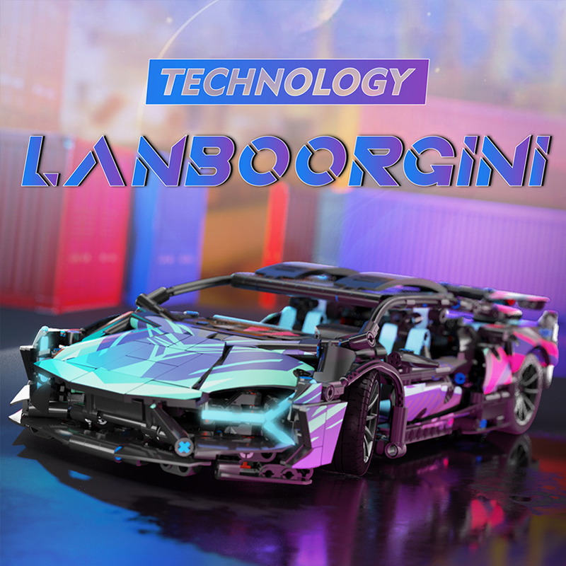 Custom 910 Cyberpunk Lamborghini 1 - ZHEGAO Block