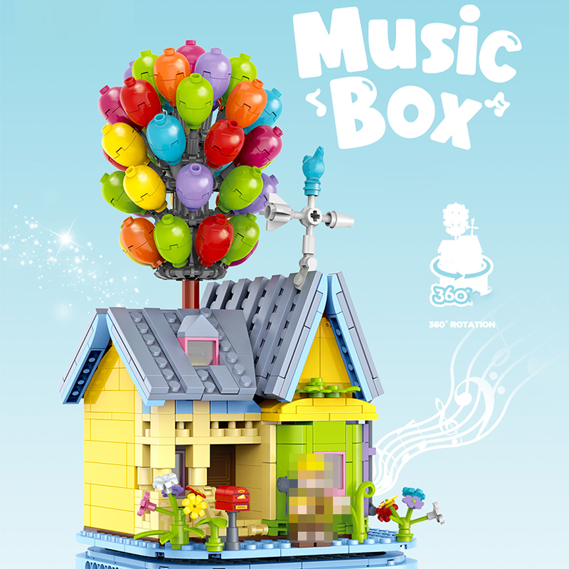 GULY 60504 Flying House Music Box 2 - ZHEGAO Block